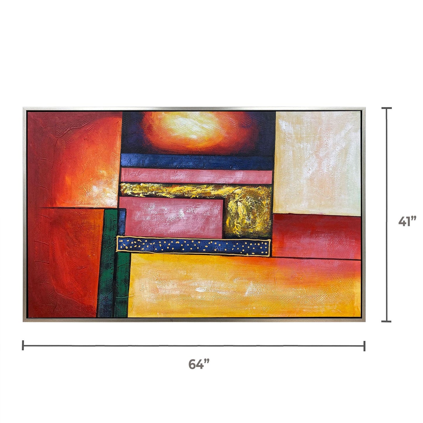 ZJ-359 A ABSTRACT WITH FRAME Oil Painting
