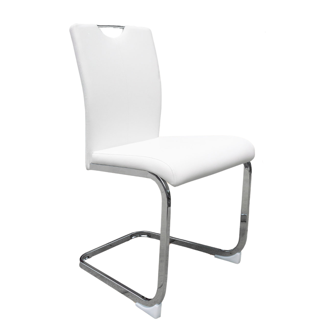 C-641 SALEM White Dining Chair With Top Handle
