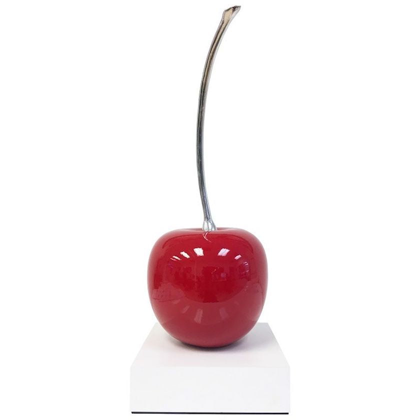 CERICE Red Cherry Sculpture with Base