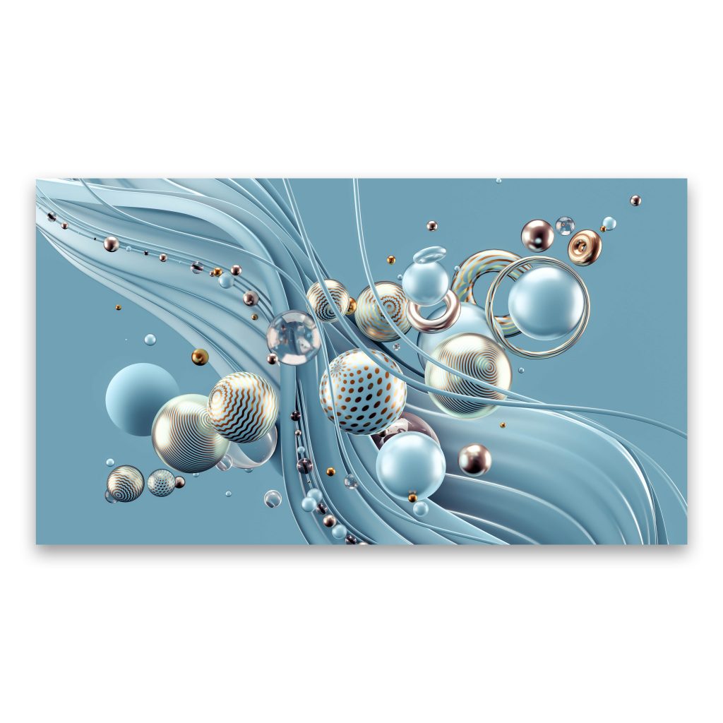 SULC-02 ODYSSEY Blue 3D Abstract Elements Modern Wall Art TG