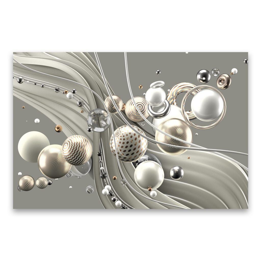 SULC-02 ODYSSEY Champagne Abstract Elements Modern Acrylic Wall Art TG