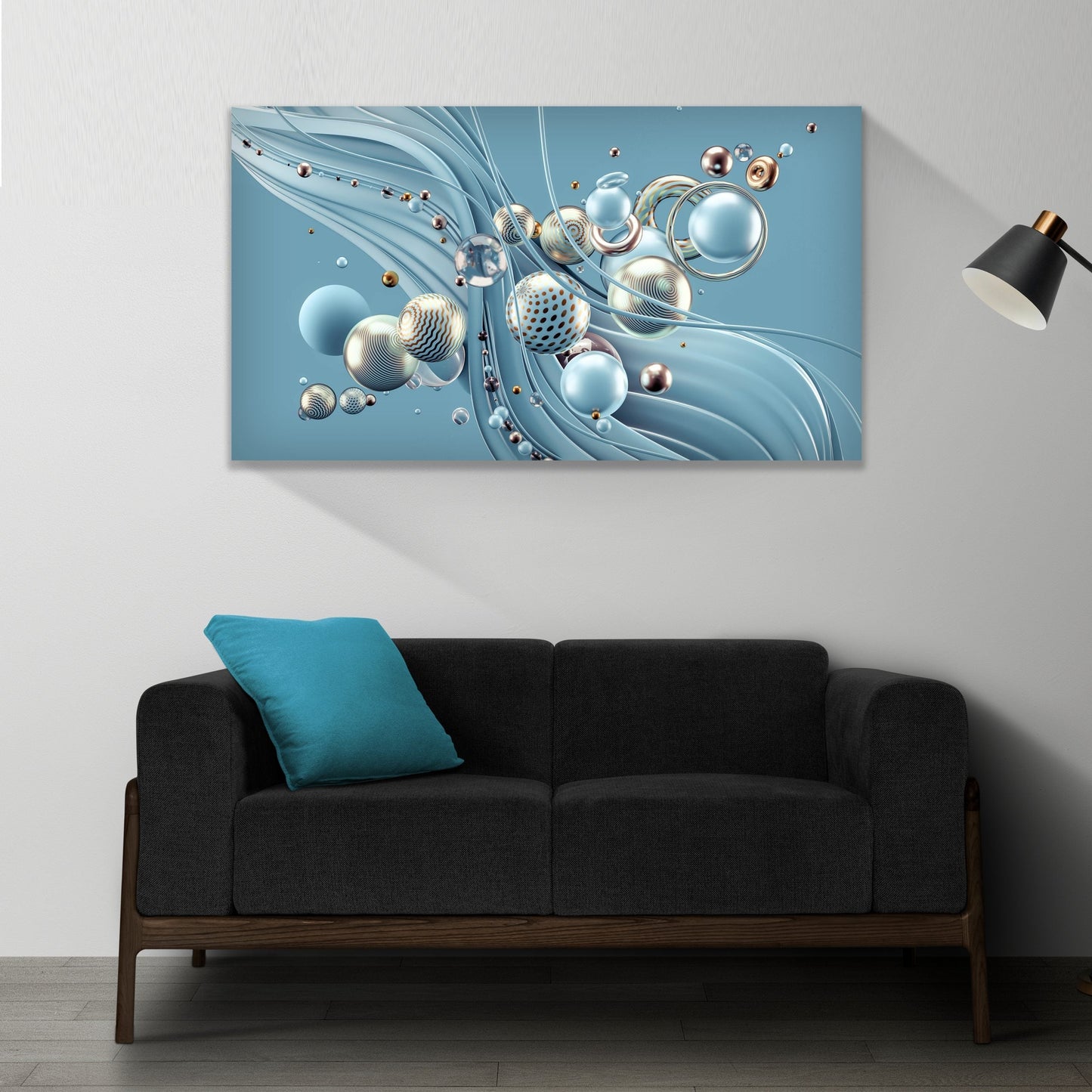 SULC-02 ODYSSEY Blue 3D Abstract Elements Modern Wall Art TG