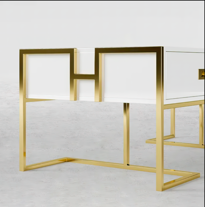 ST-321 MARE Coffee Table Glossy White & Gold