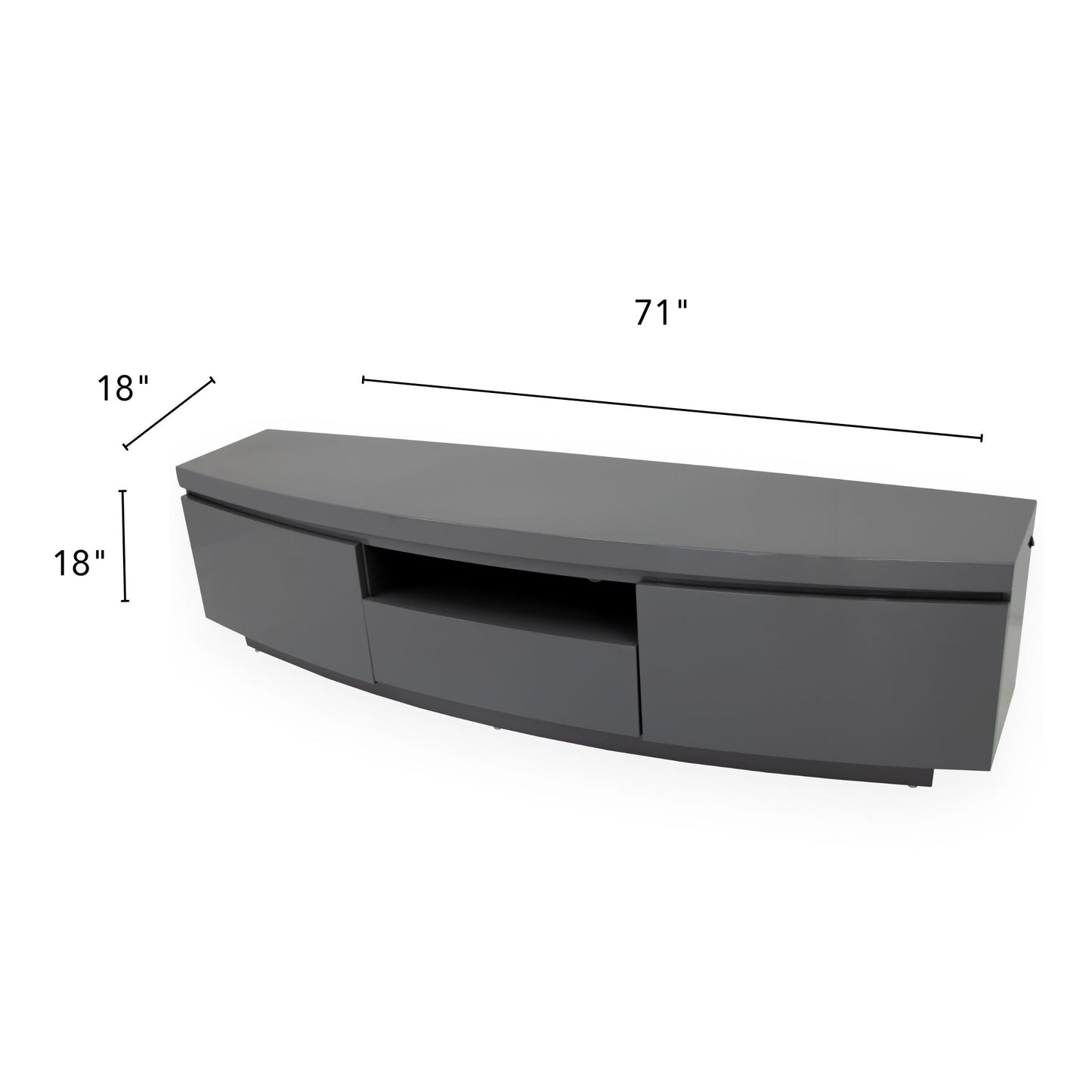 FA-1009 MILAN Tv Stand Glossy Grey