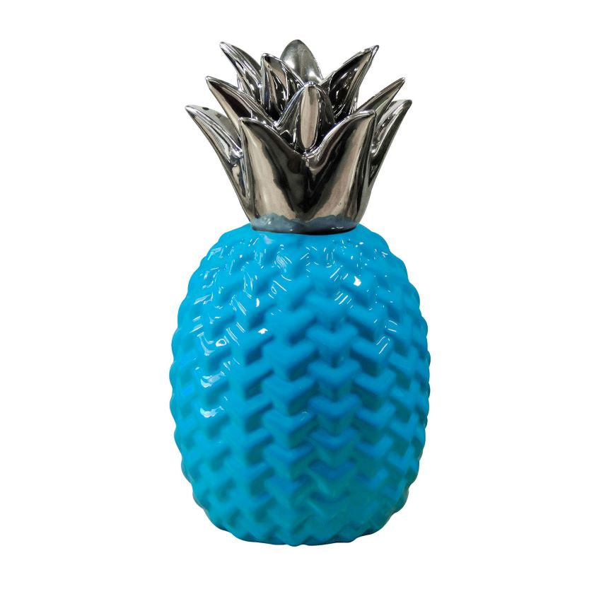 PINEAPPLE Ceramic Turquoise and Silver