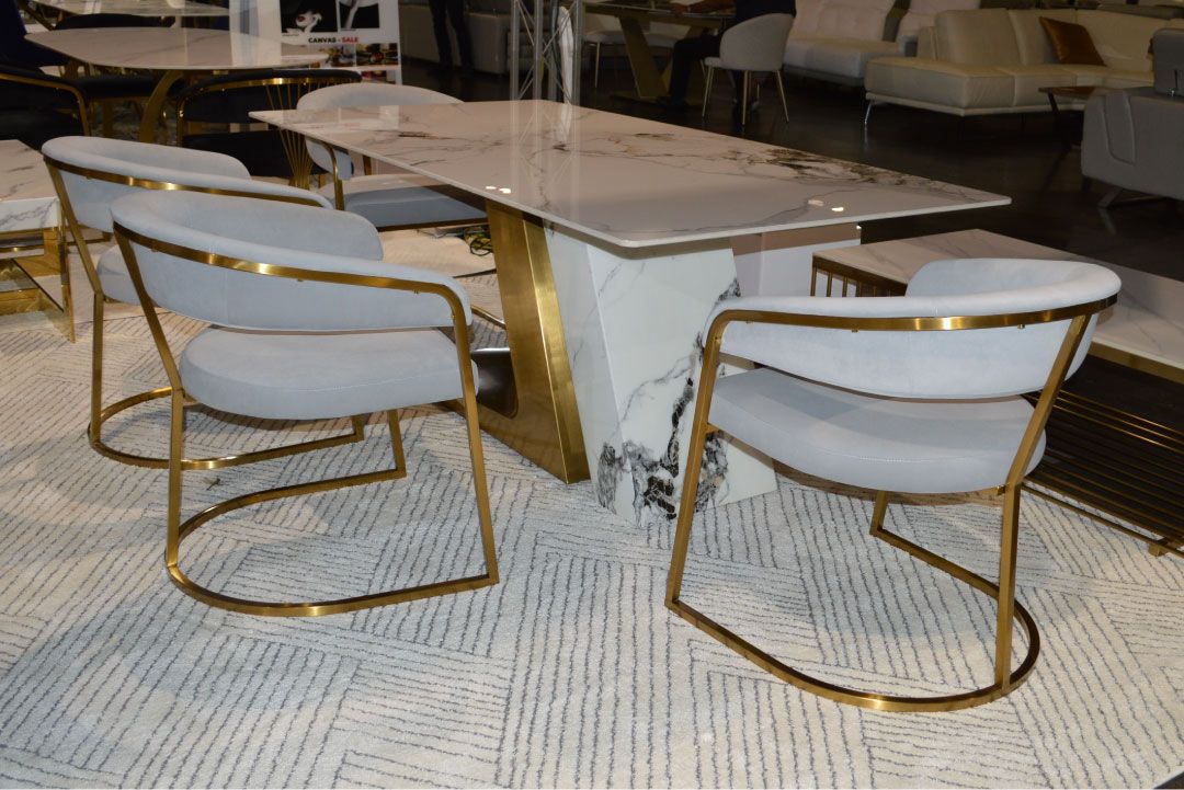 SC-402 DUNIA Light Grey Velvet Dining Chair