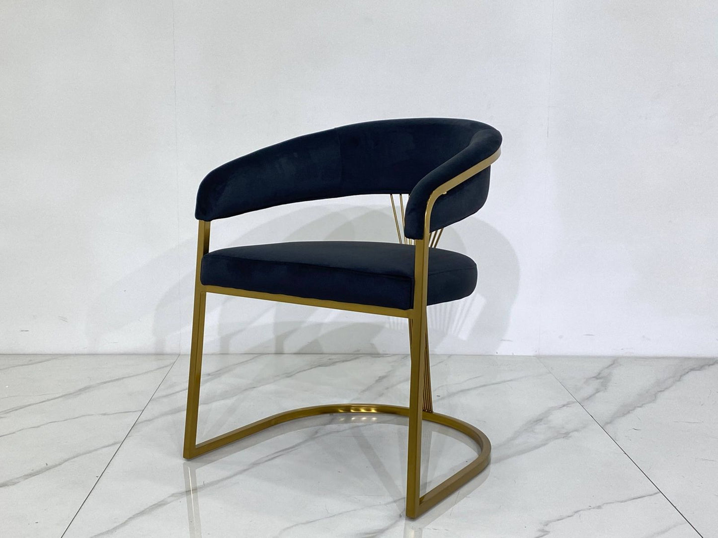 SC-406 PERLA Black Velvet Dining Chair