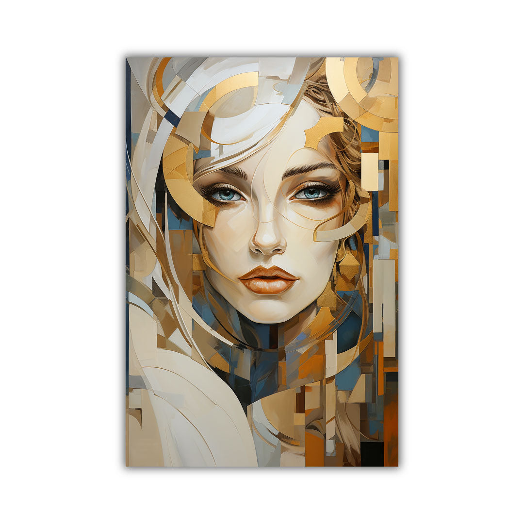 SP-01 AURA Woman with Gold Modern Wall Art