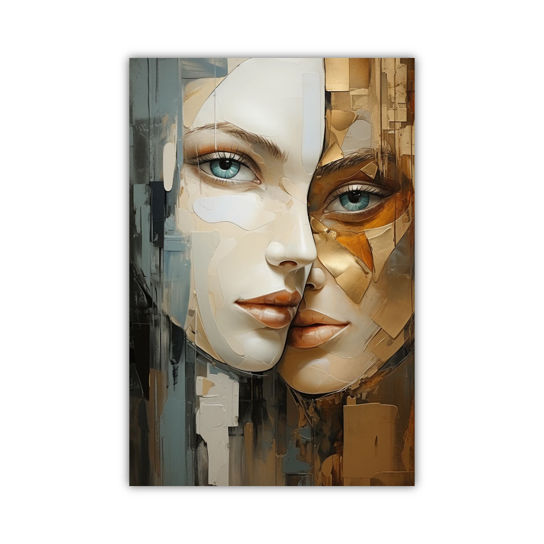SP-01 AURA Woman with Gold Modern Wall Art