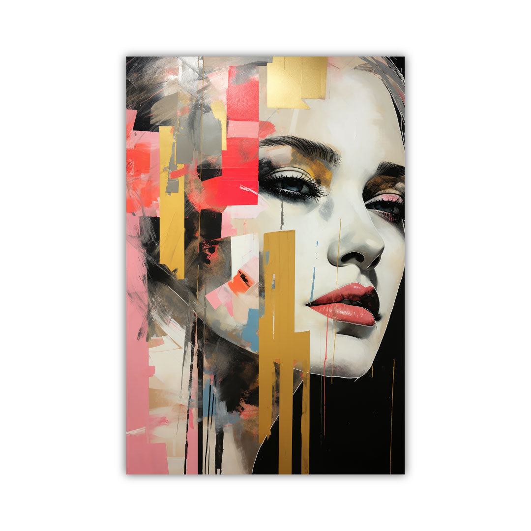 SP-03 GRACE Woman with Red Modern Wall Art