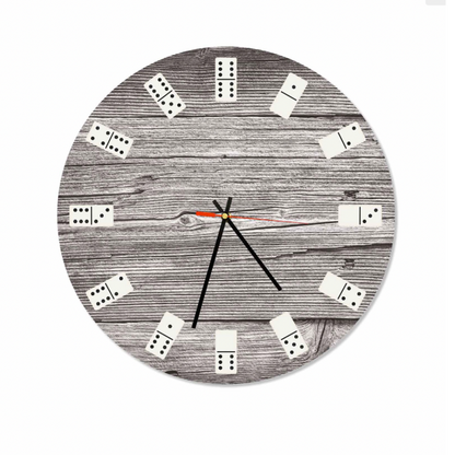 HANK Wooden Dominoes Acrylic Wall Clock