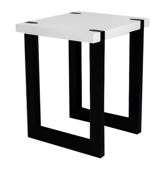 ROME Satin White End Table