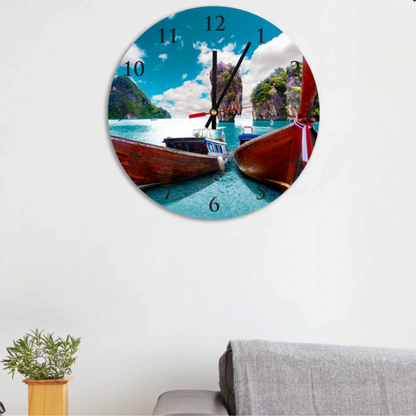 ALEN Phi Phi Boats Acrylic Wall Clock