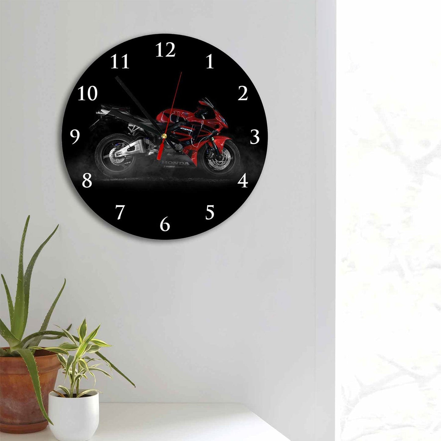 HONDA Red Bike Acrylic Wall Clock