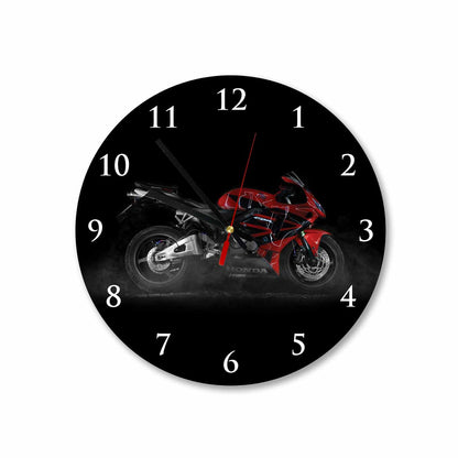 HONDA Red Bike Acrylic Wall Clock