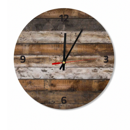 BELLA Rustic Farmhouse Acrylic Wall Clock