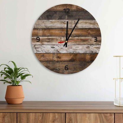 BELLA Rustic Farmhouse Acrylic Wall Clock