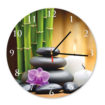 LUMA Spa Stones Acrylic Wall Clock