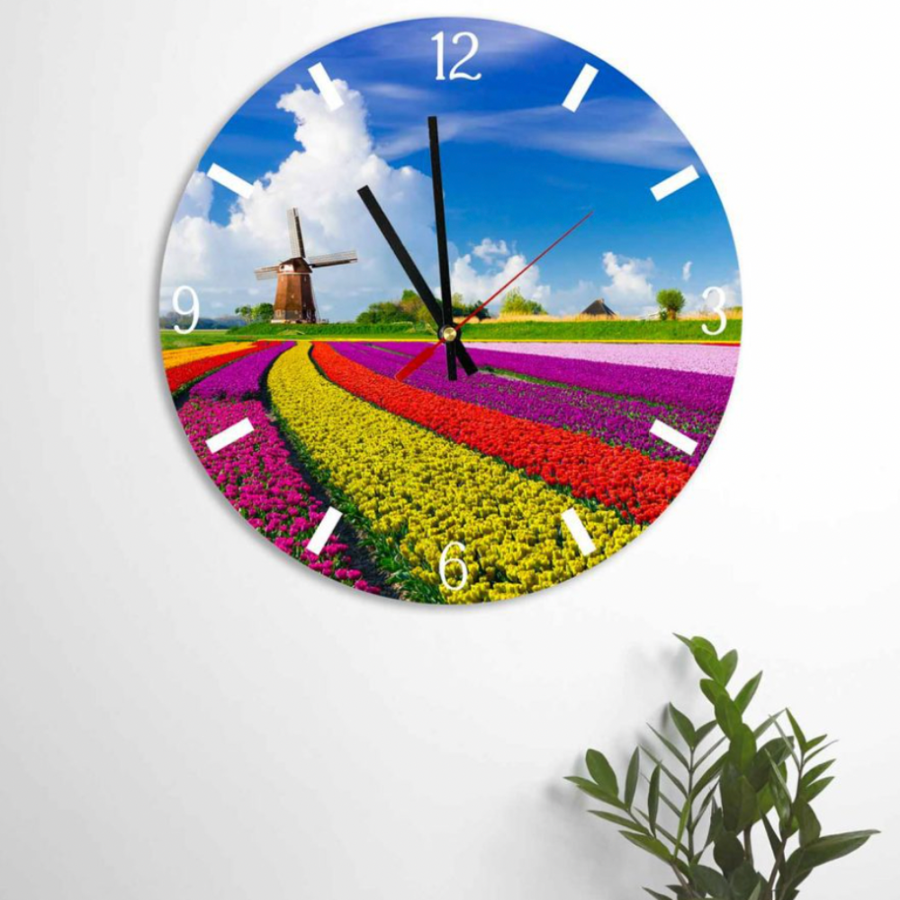 SEREN Tulips Acrylic Wall Clock