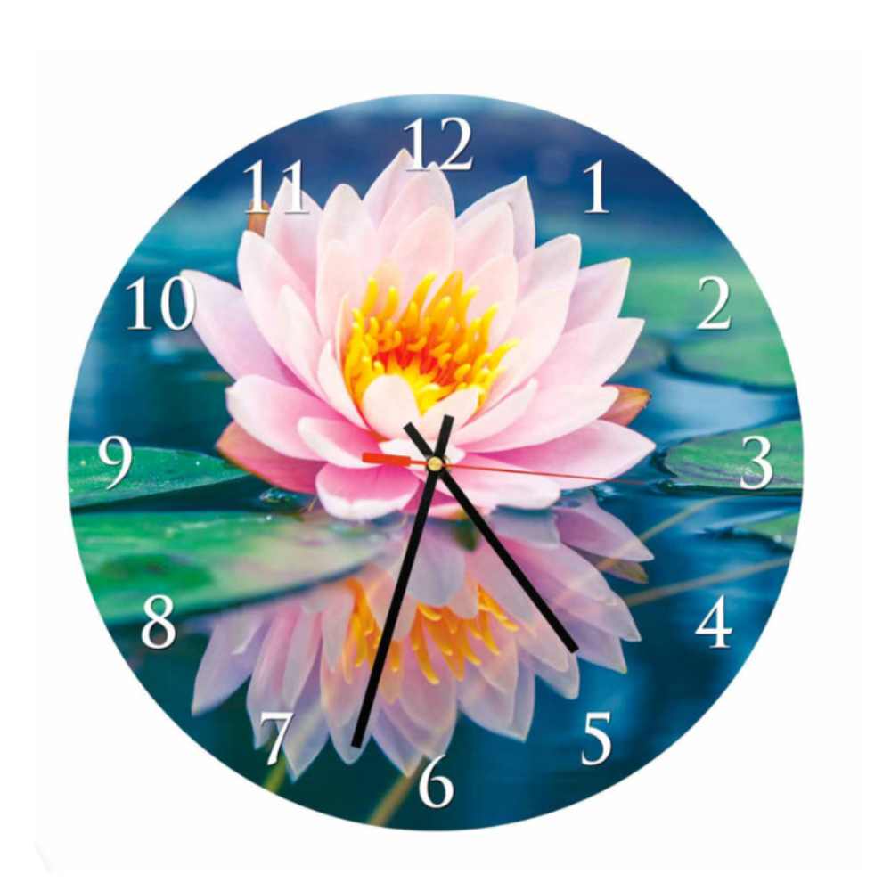 VELAR Lotus Flower Acrylic Wall Clock