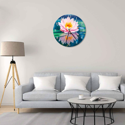 VELAR Lotus Flower Acrylic Wall Clock