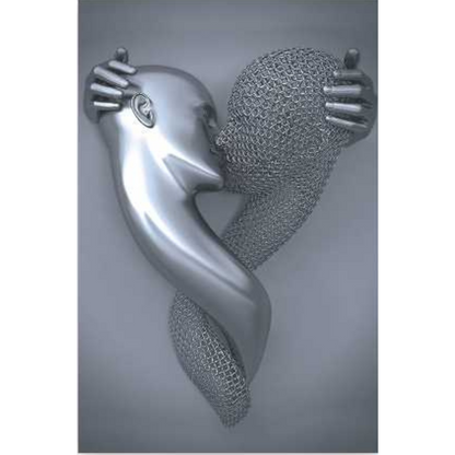 MAYA Red Romantic Figures Modern Wall Art TG