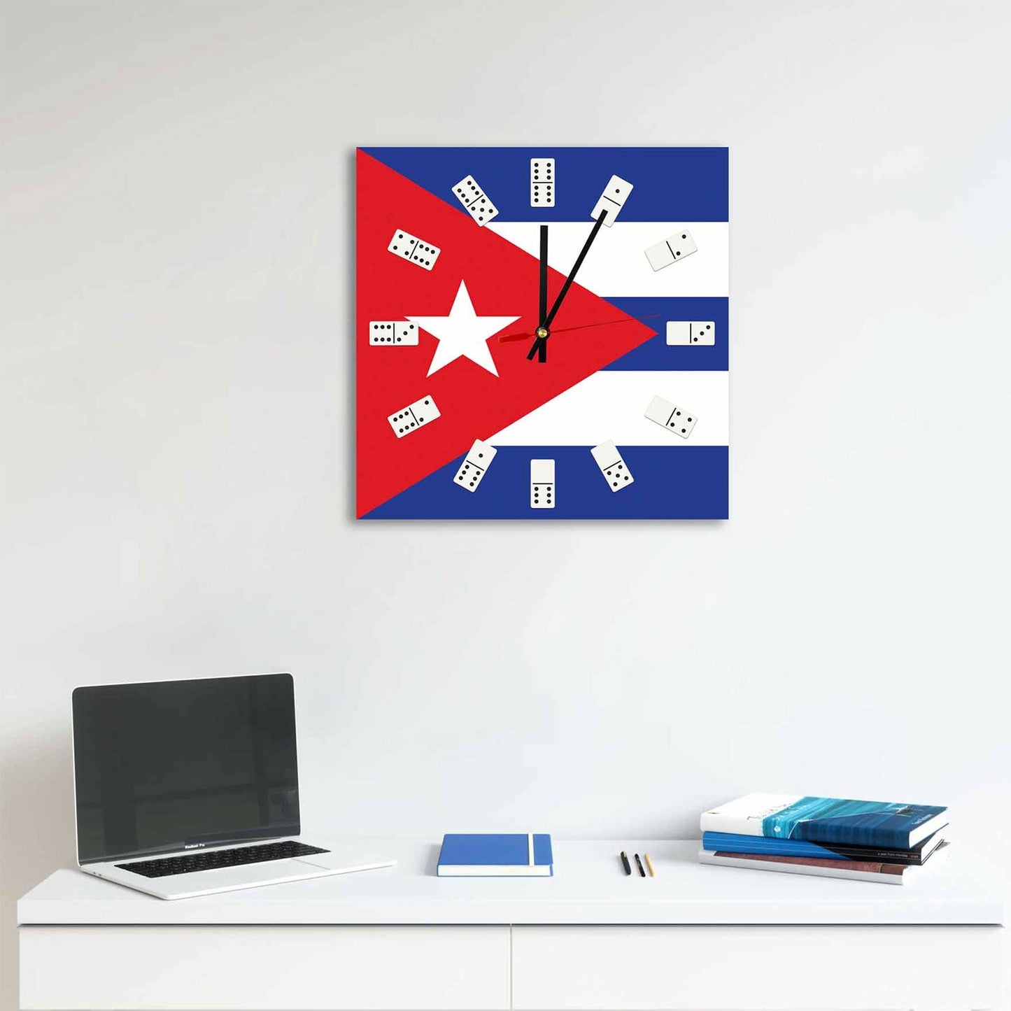 CUBAN Square Flag Acrylic Wall Clock