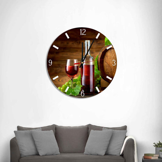 OAK Wine Keg Acrylic Wall Clock