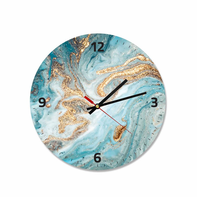 NEXAR Turquoise Galaxy Acrylic Wall Clock