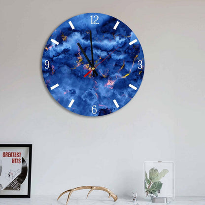 STAR Blue Clouds Acrylic Wall Clock