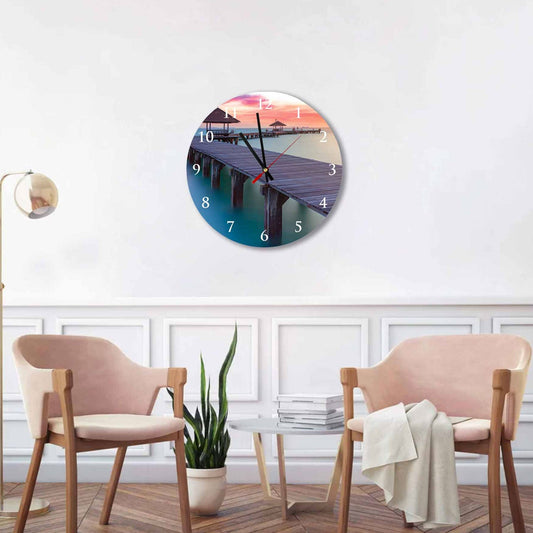 DREX Beach Bridge Acrylic Wall Clock