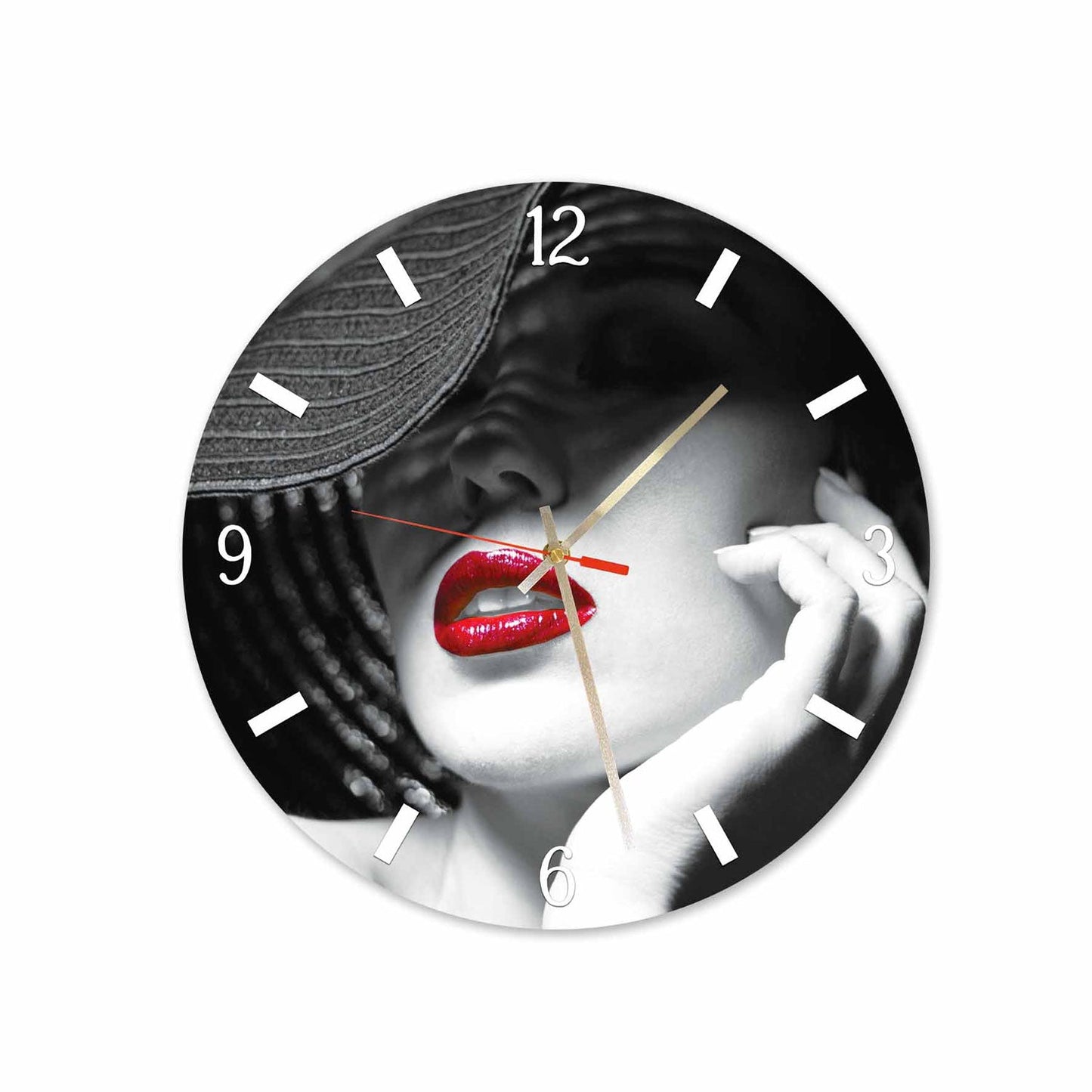 MARIE Woman with Hat Acrylic Wall Clock