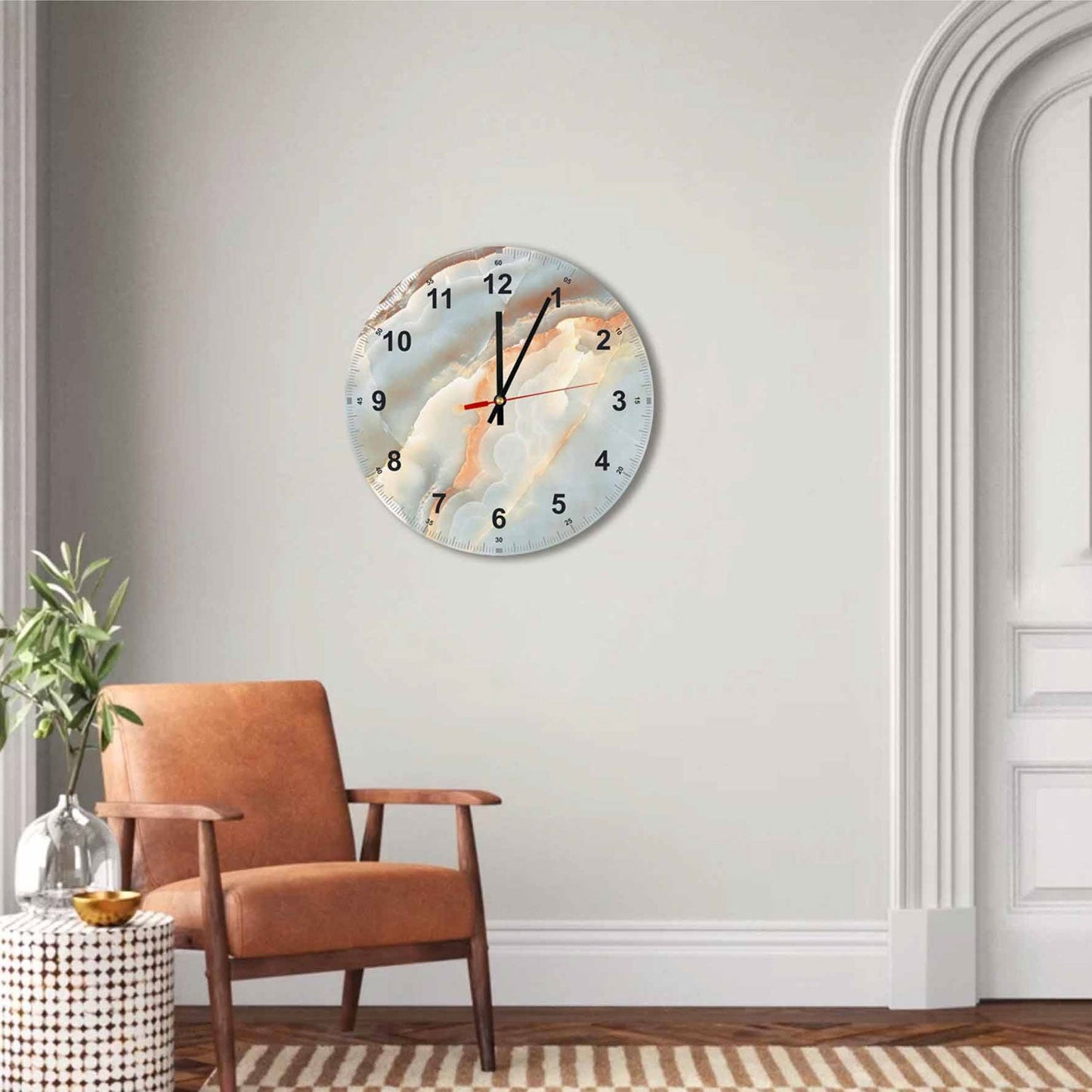 ARIEL Soft Marble Acrylic Wall Clock