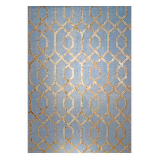 GS-7126 BLU ALVITA Collection Light Blue and Gold Rug
