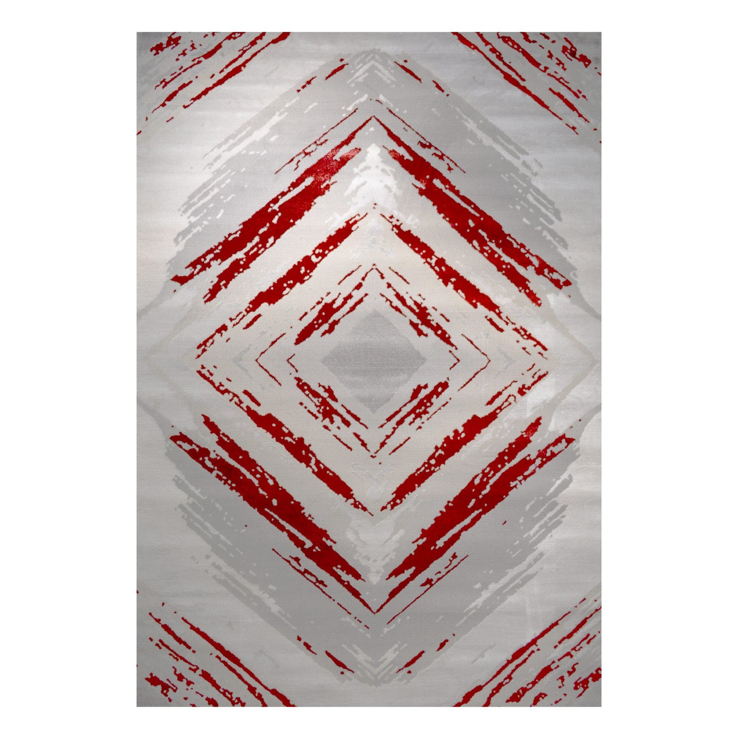 GS-7984 RED ANTIK Collection Grey and Red Rug