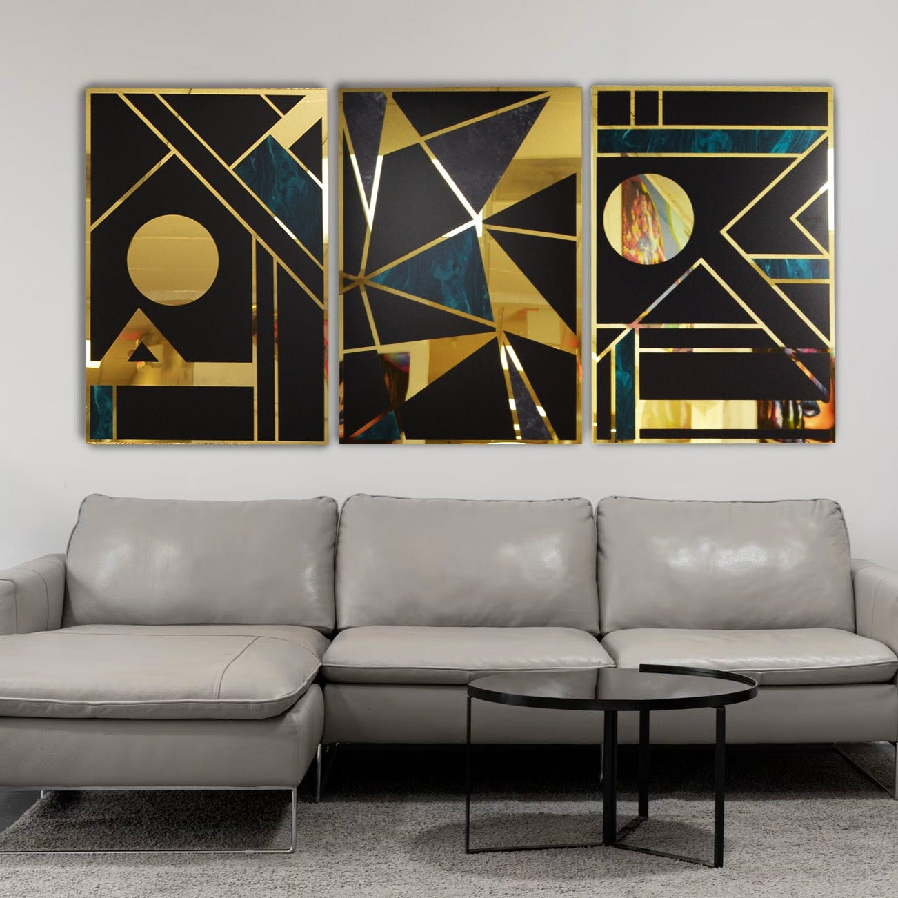 PALC-69 ARES Abstract Geometric Acrylic Mirror Prints