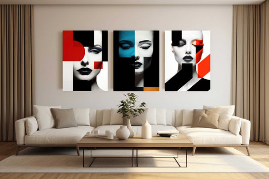 XYLAR Mosaic Woman Modern Acrylic Wall Art