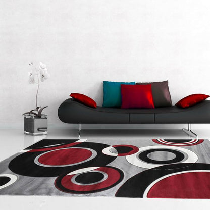 GRMI24 BANE Grey and Black Polypropylene Area Rug