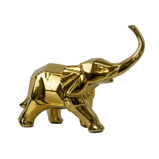 G771 BRIO Elephant Statue Gold Modern Decor