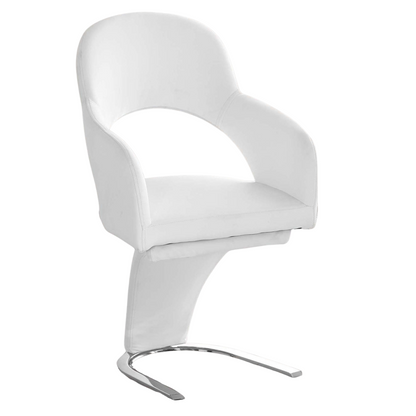 TROY White PU Dining Chair