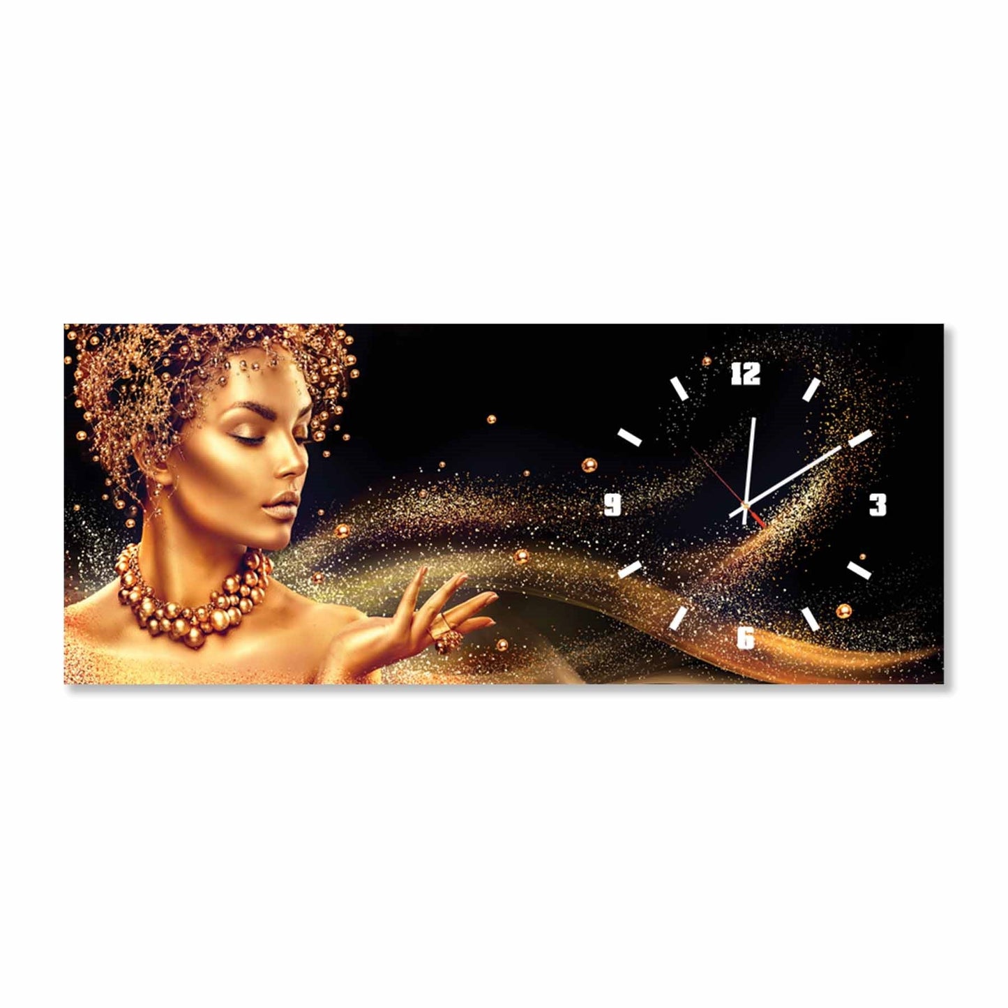 ARYA Gold Woman Acrylic Wall Clock