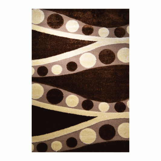 3D SHAGGY Rug Shades of Brown