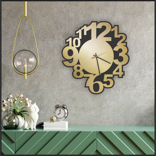 FYN Numbers Acrylic Mirror Art Wall Clock