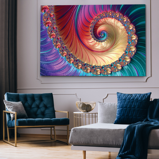 FIBONACCI Rainbow Creative Abstract Modern Acrylic Wall Art