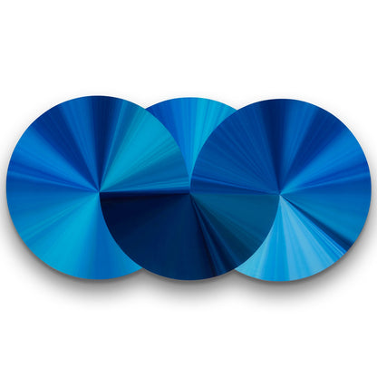 SILOR 3D Blue Geometric Acrylic Mirror Prints