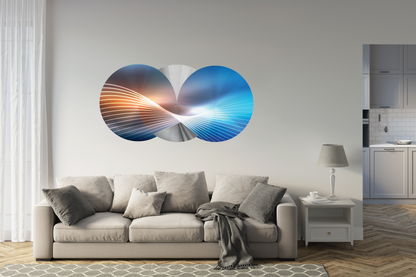 SILOR 3D Bicolor Laser Cut Circles Acrylic Prints