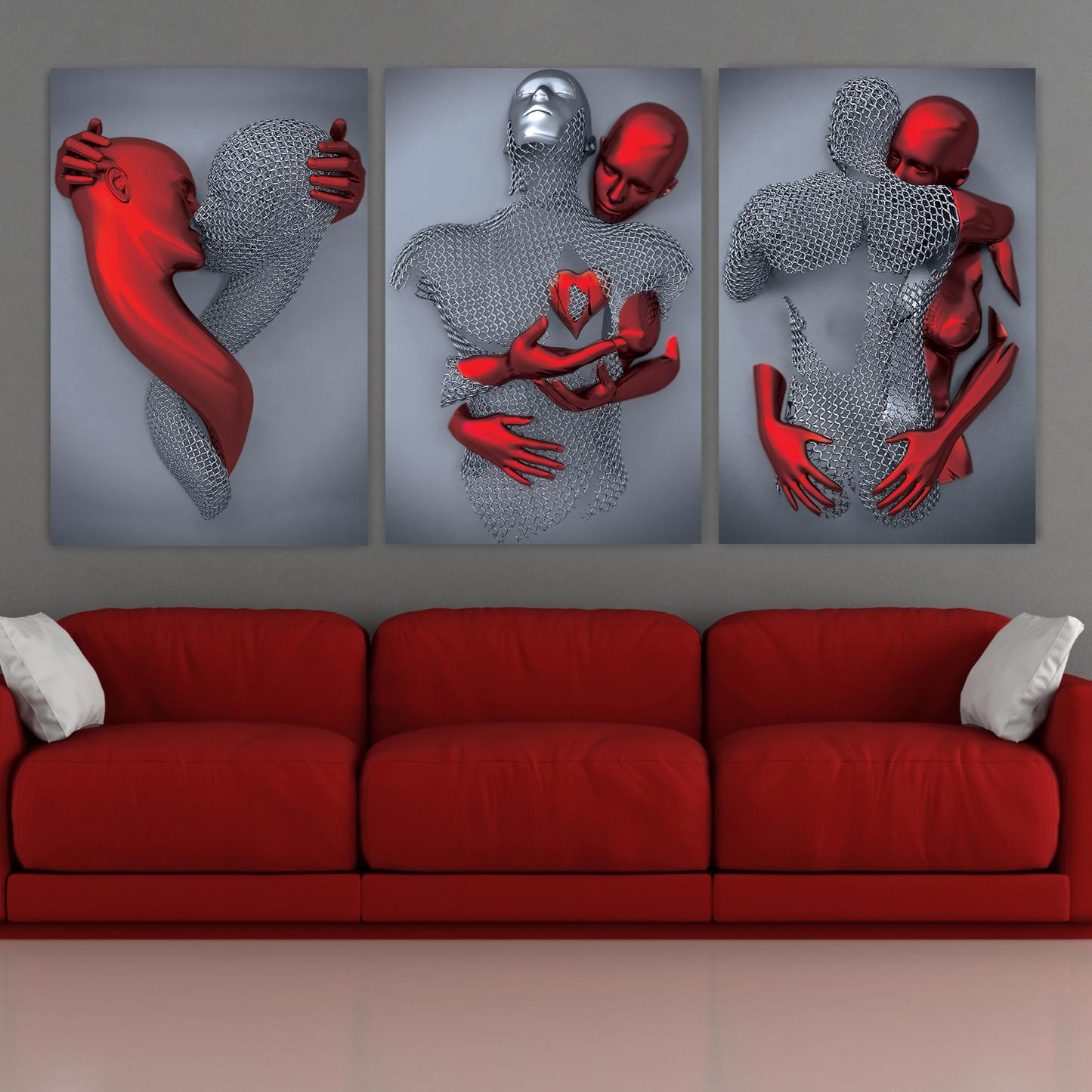 MAYA Ruby Romantic Figures Modern Acrylic Wall Art