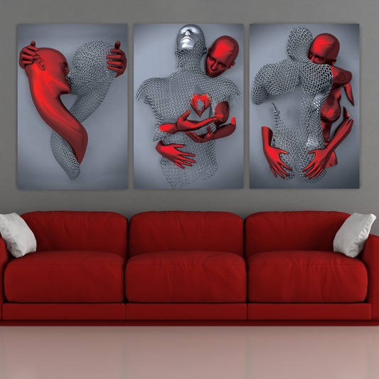 MAYA Ruby Romantic Figures Modern Wall Art TG