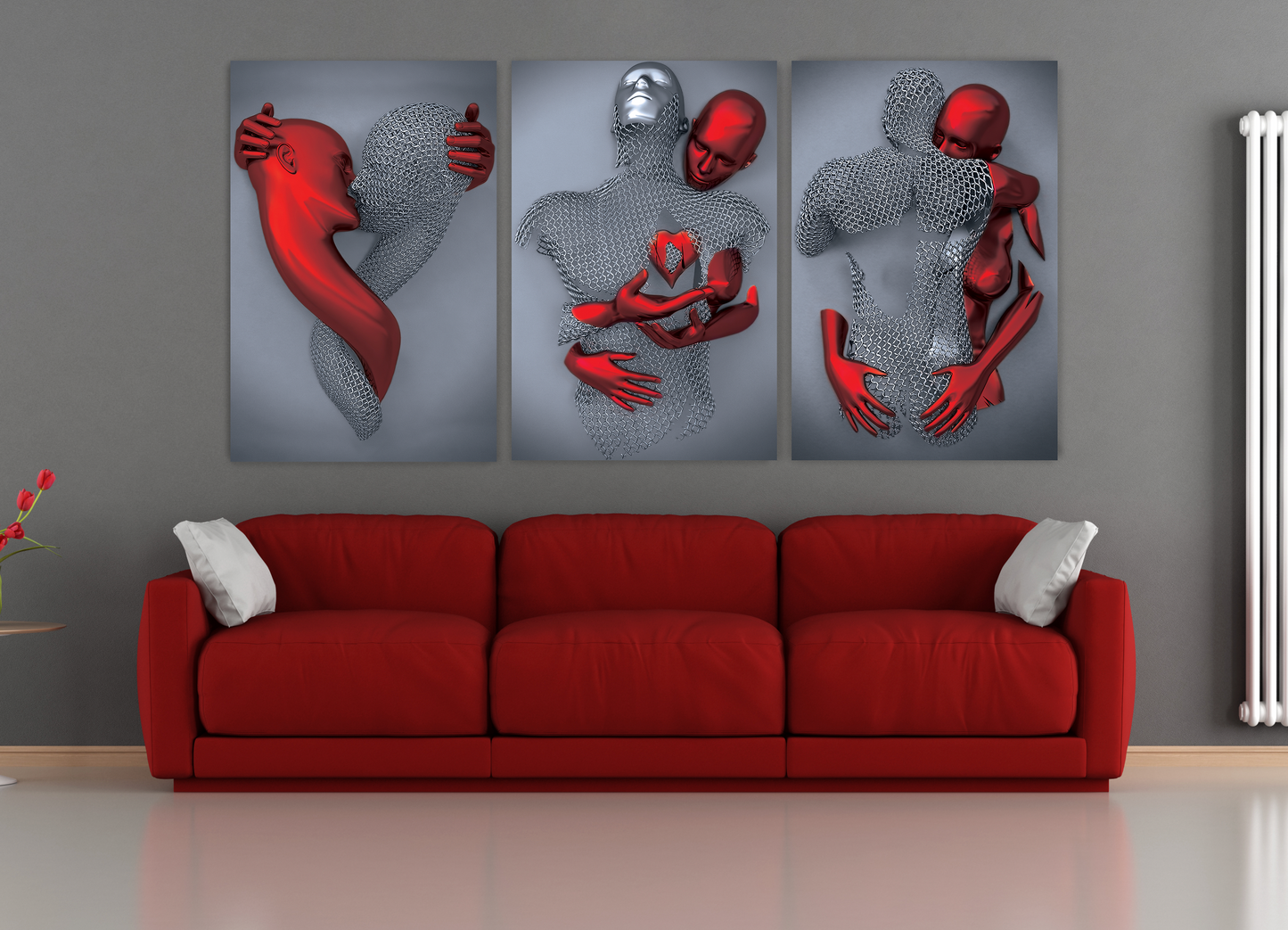 MAYA Ruby Romantic Figures Modern Acrylic Wall Art