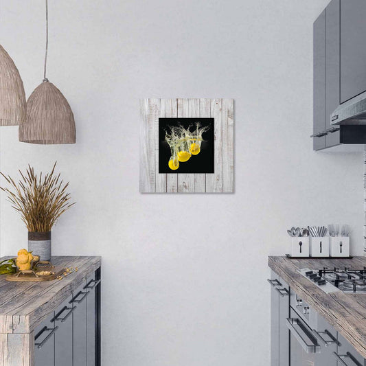 PYLOR Lemon with Background Fine Acrylic Wall Art